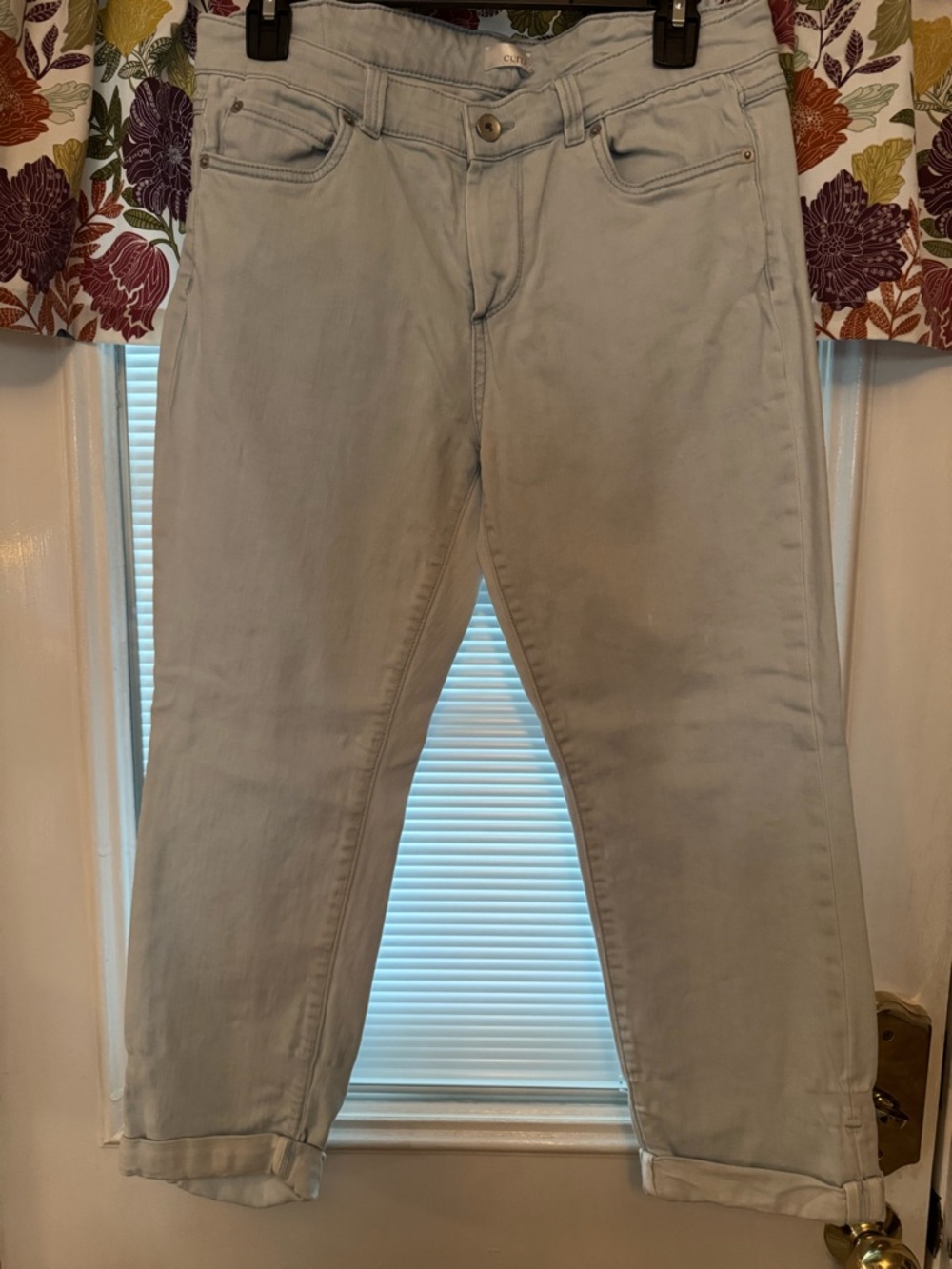 ecru Pale Blue Denim Jeans